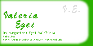 valeria egei business card